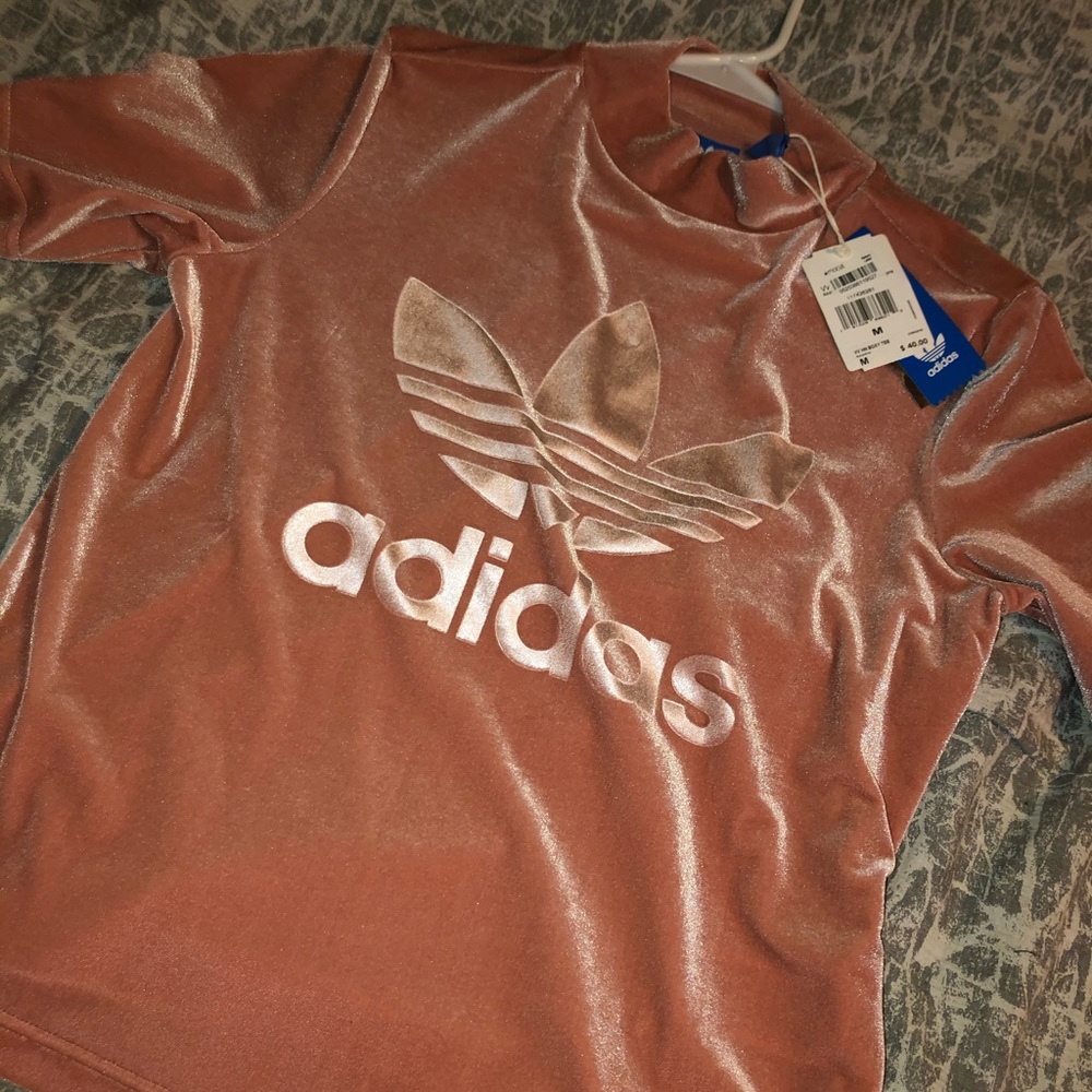 Pink Velvet Adidas short sleeve t shirt